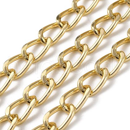 Oxidation Aluminum Diamond Cut Faceted Curb Chains CHA-H001-12KCG-1