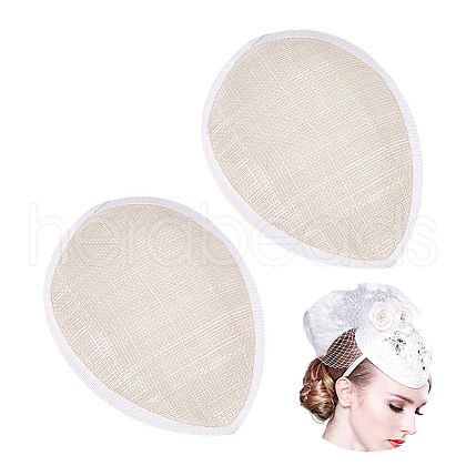 Linen Mini Hat Fascinator Base AJEW-WH0567-25B-1