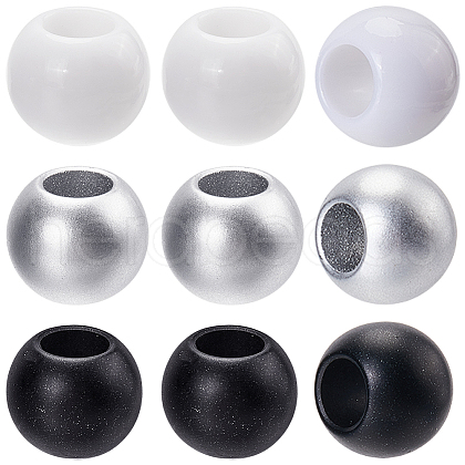 SOFPLATE 300Pcs 3 Styles Acrylic European Beads DIY-SP0001-16-1