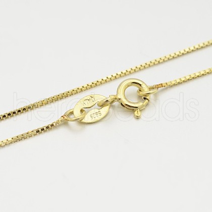 925 Sterling Silver Box Chain Necklaces STER-M086-03A-1