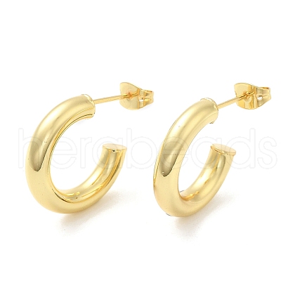 Rack Plating Brass Round Stud Earrings EJEW-Q773-03G-1