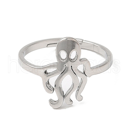 Non-Tarnish 304 Stainless Steel Adjustable Rings RJEW-K245-51P-1
