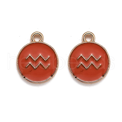 Alloy Enamel Pendants ENAM-S124-01B-12J-1
