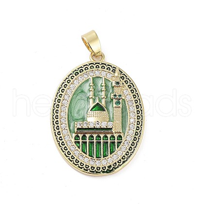 Rack Plating Brass Micro Pave Clear Cubic Zirconia Pendants KK-H474-24B-02G-1