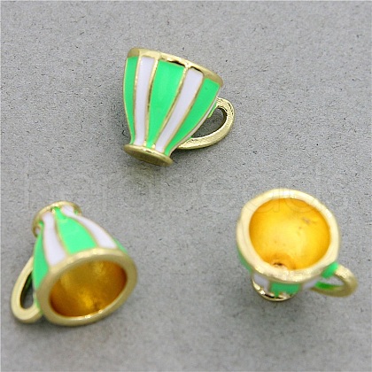 Alloy Enamel Pendants ENAM-CJC0002-37KCG-06-1