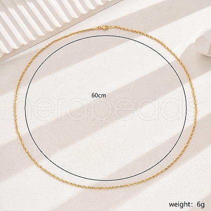 Elegant Brass Singapore Chain Necklaces for Daily XX2415-2-1
