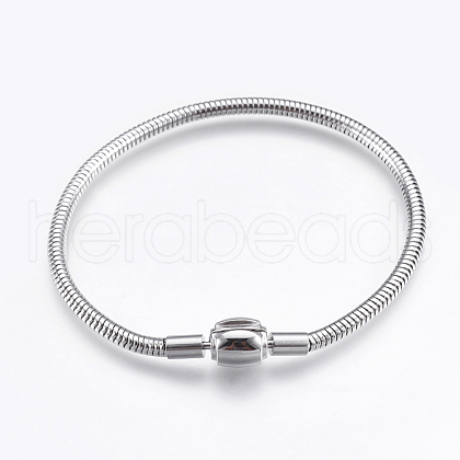 Tarnish Resistant 304 Stainless Steel European Style Chains Bracelet Making STAS-E428-12A-P-1