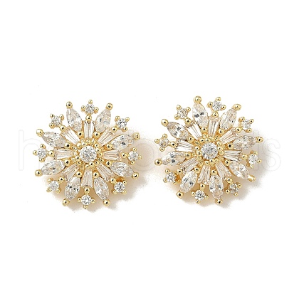 Brass Micro Pave Cubic Zirconia Pendants KK-K293-66G-1