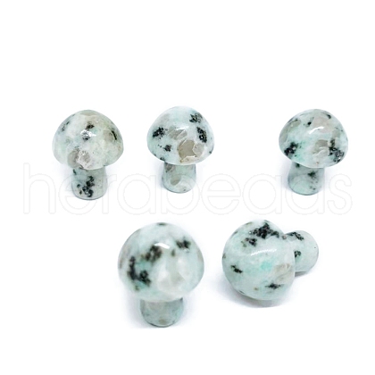 Natural Sesame Jasper Healing Mushroom Figurines PW-WG12900-06-1