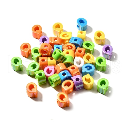 UV Plating Opaque Acrylic Beads SACR-Z007-01Q-1
