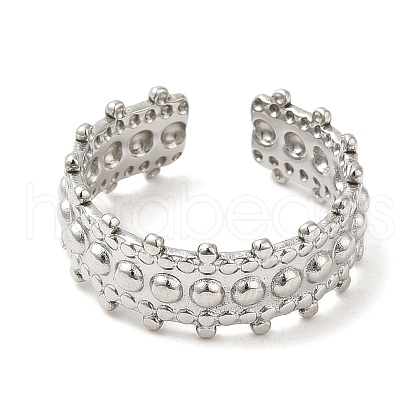 Non-Tarnish 304 Stainless Steel Open Cuff Rings RJEW-K245-68P-1