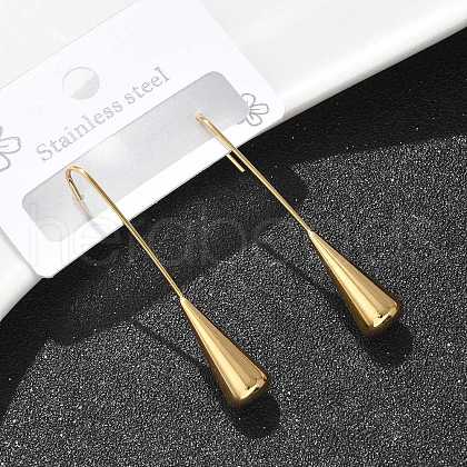 304 Stainless Steel Dangle Earrings EJEW-S253-08G-1