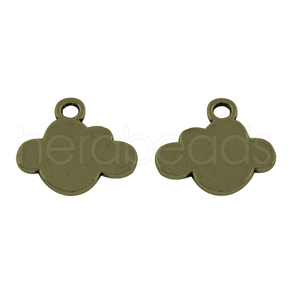 Tibetan Style Alloy Cloud Pendants TIBEP-5210-AB-FF-1