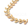 Enamel Ear of Wheat Link Chain Necklace NJEW-H169-01G-3