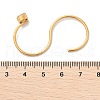 S-shape 304 Stainless Steel Cubic Zirconia Double Cuff Rings for Unisex RJEW-Q007-05G-5