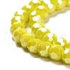 Electroplate Opaque Glass Beads Strands EGLA-A035-P6mm-A04-3
