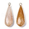 Natural Topaz Jade Pendants G-S359-319F-2