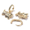 Real 18K Gold Plated Brass Dangle Hoop Earrings EJEW-L269-028G-03-2