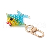 Fish Glass Seed Beaded Pendant Decoration HJEW-MZ00178-4