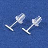 999 Fine Silver Stud Earrings for Women EJEW-S215-30S-02-2