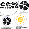 Gorgecraft 4 Sheets 2 Colors Flower PVC Waterproof Car Stickers DIY-GF0008-94B-6