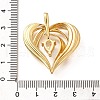 Brass Micro Pave Cubic Zirconia Pendants KK-B128-03G-3
