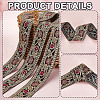 Sparkle Polyester Flower Embroidery Ribbons SRIB-WH0011-266B-4