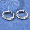 304 Stainless Steel Hoop Earrings EJEW-N0031-11P-3