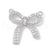 Brass Micro Pave Clear Cubic Zirconia Pendants KK-U008-01B-P-1