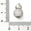 925 Sterling Silver Micro Pave Clear Cubic Zirconia Screw Clasps STER-U006-06P-3