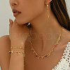 Brass Colorful Rhinestone Tassel Jewelry Set for Women ZG0656-1