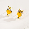 Owl Brass Stud Earrings LV9587-2