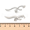 Snake Brass Cubic Zirconia Dangle Stud Earrings for Women EJEW-F367-01A-P-3