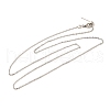 1mm Rack Plating Brass Cable Chain Adjustable Slider Necklaces for Women Men MAK-L044-04P-1