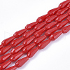 Opaque Solid Color Glass Beads Strands X-GLAA-T009-001A-1