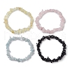 12 Constellation Natural Mixed Gemstone Chip Beaded Stretch Bracelets Sets for Women Men BJEW-JB10264-01-3