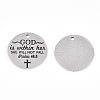 Non-Tarnish 201 Stainless Steel Pendants STAS-T064-38P-30-1