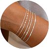 5Pcs Bohemian Style Alloy Chain Bracelets Kit for Women WG2620E-17-1