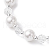 2Pcs Shell Pearl & Glass Round Beaded Bracelets BJEW-JB11857-6