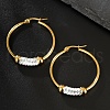 Fashionable and Elegant Stainless Steel Hoop Earrings WO5064-3