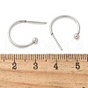 201 Stainless Steel Stud Earring STAS-C117-06B-P-3
