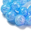Spray Painted Crackle Glass Beads Strands DGLA-C002-10mm-05-4