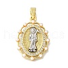 Brass Micro Pave Cubic Zirconia Pendants KK-Z102-07G-01-1