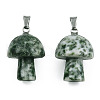 Natural Green Spot Jasper Pendants X-G-N0325-10Q-2