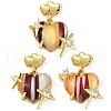 Rack Plating Brass Micro Pave Cubic Zirconia Pendants KK-R165-09G-2