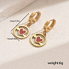 Stainless Steel Flat Round with Hollow Heart Hoop Earrings Daily Holiday Accessories OM1741-3-7