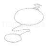 Brass Cable Chain Ring Bracelets for Women BJEW-L690-01S-1