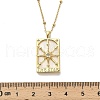 Brass Cubic Zirconia Pendant Necklaces NJEW-H051-01G-02-5