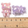 UV Plating Iridescent Acrylic Beads OACR-G039-06-3