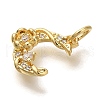 Rack Plating Brass Micro Pave Cubic Zirconia Charms KK-I720-61G-2